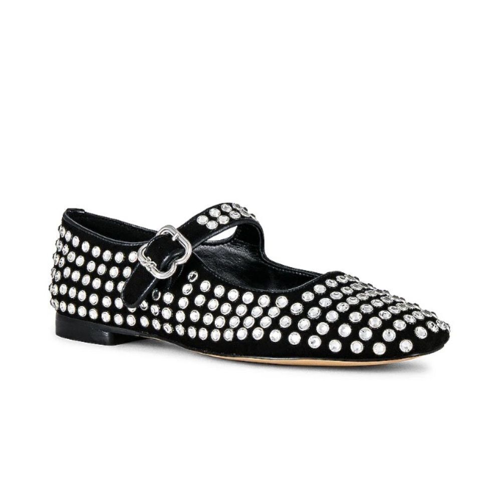 Sam Edelman Michaela Gem Flats Black
Crystal Stud Mary Jane’s shoes Revolve 6.5
